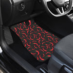 Red Chili Peppers Pattern Print Front Car Floor Mats