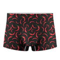 Red Chili Peppers Pattern Print Men's Boxer Briefs