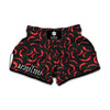 Red Chili Peppers Pattern Print Muay Thai Boxing Shorts