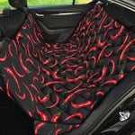 Red Chili Peppers Pattern Print Pet Car Back Seat Cover
