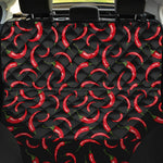 Red Chili Peppers Pattern Print Pet Car Back Seat Cover