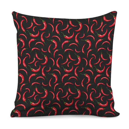 Red Chili Peppers Pattern Print Pillow Cover