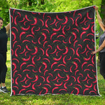 Red Chili Peppers Pattern Print Quilt