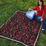 Red Chili Peppers Pattern Print Quilt