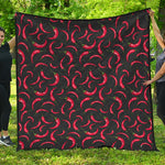 Red Chili Peppers Pattern Print Quilt