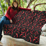 Red Chili Peppers Pattern Print Quilt