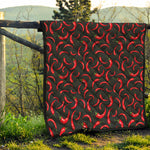 Red Chili Peppers Pattern Print Quilt