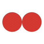 Red Chinese Pattern Print Car Coasters