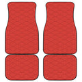 Red Chinese Pattern Print Front and Back Car Floor Mats