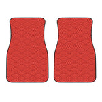 Red Chinese Pattern Print Front Car Floor Mats