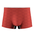 Red Chinese Pattern Print Men's Boxer Briefs