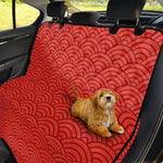 Red Chinese Pattern Print Pet Car Back Seat Cover