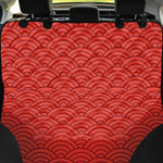 Red Chinese Pattern Print Pet Car Back Seat Cover