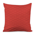 Red Chinese Pattern Print Pillow Cover