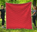 Red Chinese Pattern Print Quilt