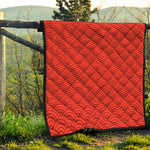 Red Chinese Pattern Print Quilt