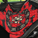 Red Chinese Zodiac Wheel Print Pet Car Back Seat Cover