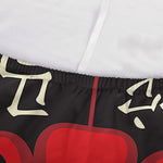 Red Chinese Zodiac Wheel Print Sofa Cover