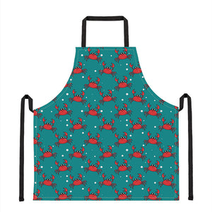 Red Crab Pattern Print Apron