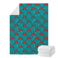 Red Crab Pattern Print Blanket