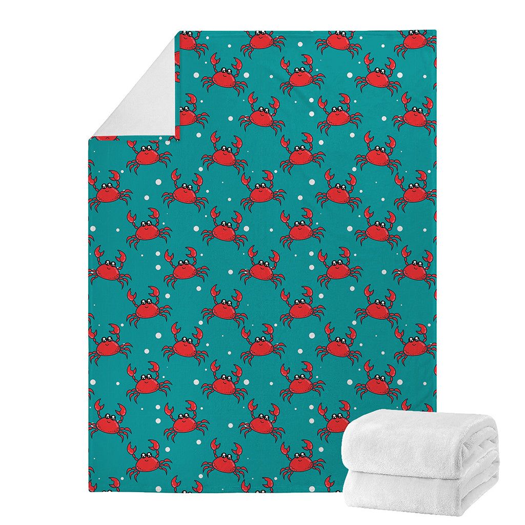 Red Crab Pattern Print Blanket