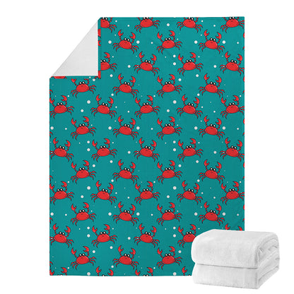 Red Crab Pattern Print Blanket