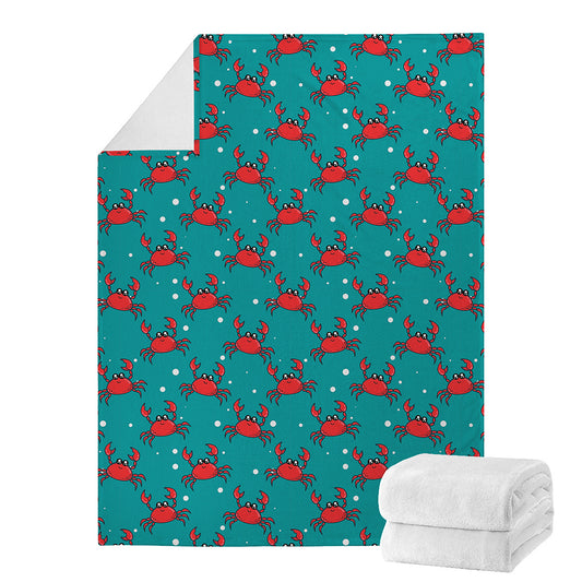 Red Crab Pattern Print Blanket