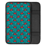 Red Crab Pattern Print Car Center Console Cover