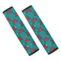 Red Crab Pattern Print Car Seat Belt Covers