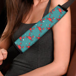 Red Crab Pattern Print Car Seat Belt Covers