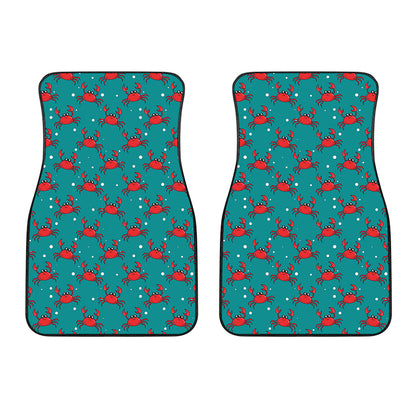 Red Crab Pattern Print Front Car Floor Mats