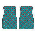 Red Crab Pattern Print Front Car Floor Mats