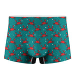 Red Crab Pattern Print Men's Boxer Briefs