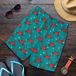 Red Crab Pattern Print Men's Shorts