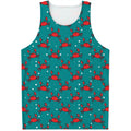 Red Crab Pattern Print Men's Tank Top