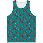 Red Crab Pattern Print Men's Tank Top