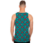 Red Crab Pattern Print Men's Tank Top