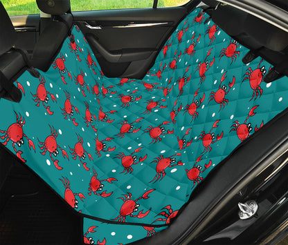 Red Crab Pattern Print Pet Car Back Seat Cover