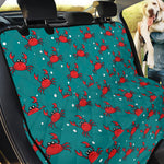 Red Crab Pattern Print Pet Car Back Seat Cover