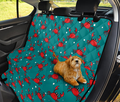 Red Crab Pattern Print Pet Car Back Seat Cover
