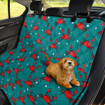 Red Crab Pattern Print Pet Car Back Seat Cover