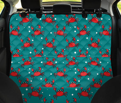 Red Crab Pattern Print Pet Car Back Seat Cover