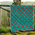 Red Crab Pattern Print Quilt