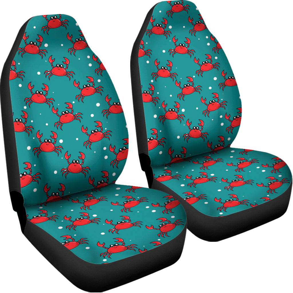 Red Crab Pattern Print Universal Fit Car Seat Covers