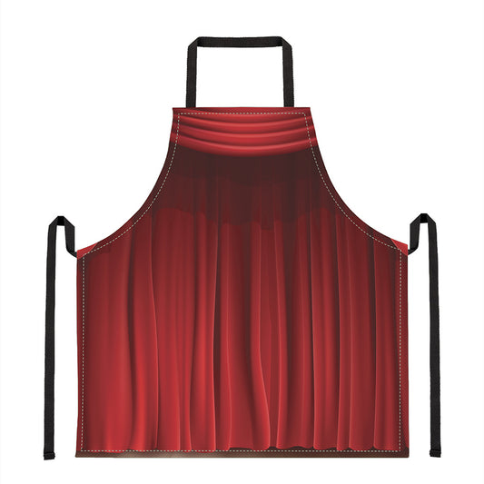 Red Curtain Theater Print Apron