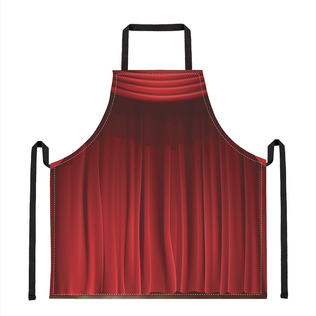 Red Curtain Theater Print Apron