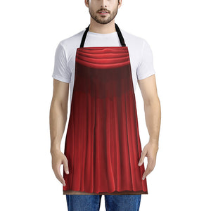 Red Curtain Theater Print Apron