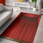 Red Curtain Theater Print Area Rug