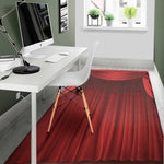 Red Curtain Theater Print Area Rug