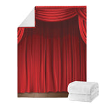 Red Curtain Theater Print Blanket